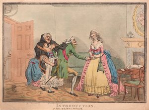 Giriş, pub. 1793 (el renkli gravür) by Thomas Rowlandson