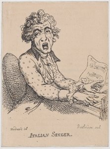 İtalyan Şarkıcı, Nisan 1808., Nisan 1808. by Thomas Rowlandson