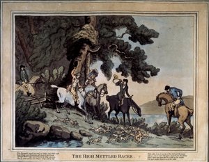 Yüksek kuryenin buluşması (Yüksek cesaretli yarışçı). Thomas Rowlandson