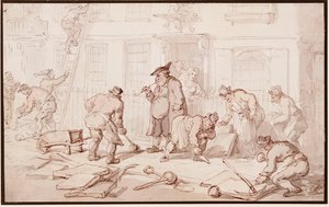 Kaldırımı Döşen İşçiler by Thomas Rowlandson