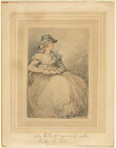 Lady Elliott, Genellikle Uzun Boylu Dolly Olarak Adlandırılır by Thomas Rowlandson