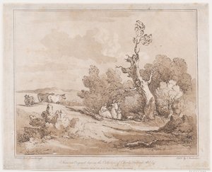Budaklı Ağaçların Altında Odun Toplayan Figürlü Manzara, 21 Mayıs 1789., 21 Mayıs 1789. by Thomas Rowlandson