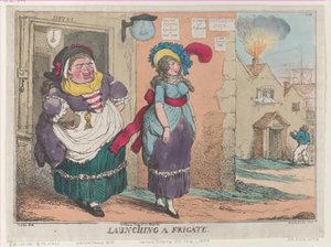 Fırkateyn fırlatma, [1 Şubat 1809], yeniden yazdırın., [1 Şubat 1809], yeniden yazdırın. by Thomas Rowlandson