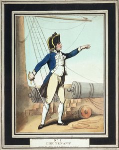 Teğmen, 18. yüzyılda Kraliyet Donanması asteğmeni by Thomas Rowlandson