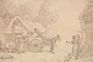 Çuvalları Sepete Yükleme by Thomas Rowlandson