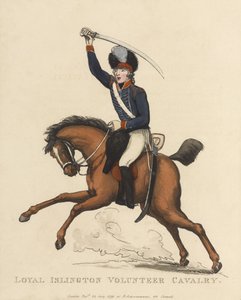 Sadık Islington Gönüllü Süvarileri, c.1799 (renkli aquatint) by Thomas Rowlandson