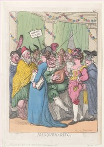 Masquerading, [30 Ağustos 1811], yeniden basıldı., [30 Ağustos 1811], yeniden basıldı. by Thomas Rowlandson