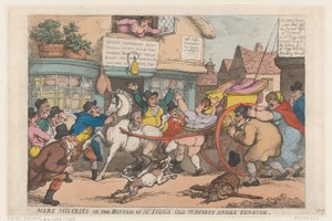Daha Fazla Sefalet: Bay Figg'in Eski Viskisinin Dibi Geçti, 1807., 1807. by Thomas Rowlandson