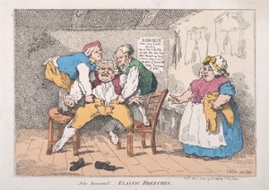Yeni İcat Edilen Elastik Pantolon, 1 Kasım 1784., 1 Kasım 1784. by Thomas Rowlandson