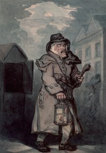 Gece bekçisi, 18. yüzyılın sonlarında by Thomas Rowlandson