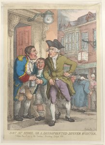 Evde Değil veya Hayal Kırıklığına Uğramış Bir Akşam Yemeği Avcısı, 13 Haziran 1823., 13 Haziran 1823. by Thomas Rowlandson