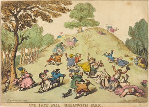 Bir Ağaç Tepesi, Greenwich Parkı by Thomas Rowlandson