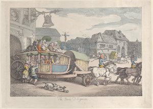 Paris Çalışkanlığı, ca. 1810., yaklaşık 1810. by Thomas Rowlandson