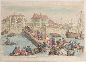 Levha 25: Bir İniş Yeri, Dünyadan Minyatür, 1816., 1816. by Thomas Rowlandson