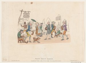 Pont Neuf, Paris, 1 Mayıs 1803., 1 Mayıs 1803. by Thomas Rowlandson