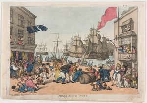 Portsmouth Noktası, 1814. by Thomas Rowlandson