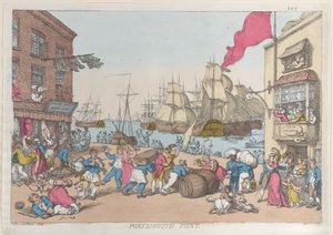 Portsmouth Noktası, 1814., 1814. by Thomas Rowlandson