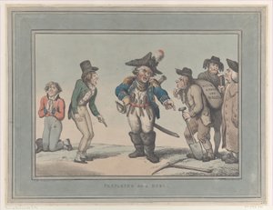 Düelloya hazırlanıyor, 12 Ocak 1795., 12 Ocak 1795. by Thomas Rowlandson