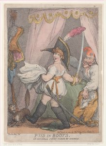 Sürpriz Tarafından Alınan Çizmeli Kedi veya General Junot, 12 Nisan 1811., 12 Nisan 1811. by Thomas Rowlandson