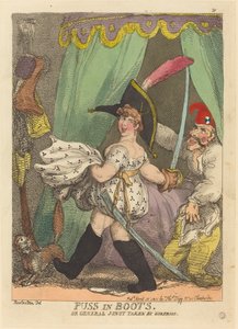 Çizmeli Kedi veya Sürpriz tarafından alınan General Junot by Thomas Rowlandson