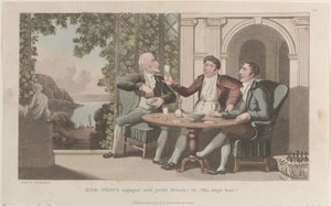 Quae Genus, The History o..., 1 Ocak 1822'den Neşeli Arkadaşlarla Nişanlandı, Or-Whos Best Sings. by Thomas Rowlandson