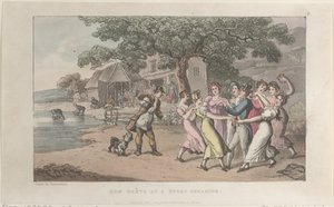 Bir Koyun Kırkmada Quae Cinsi, Johnny Quae Cinsinin Tarihinden, The Li..., 1 Şubat 1822. by Thomas Rowlandson