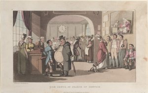 Quae Cinsi Hizmet Arayışında, Johnny Quae Cinsinin Tarihinden, The Lit..., 1 Ağustos 1821. by Thomas Rowlandson