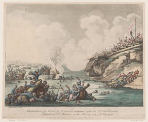 Adalarda Geçersizlerden Önce Gerçekleştirilen Bir Fransız İstilasının Provası, 18 Mayıs 1798. by Thomas Rowlandson