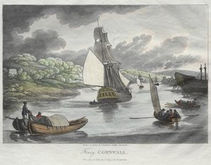 Doğadan Rowlandsson Eskizleri: Fowey, Cornwall, 1809. by Thomas Rowlandson