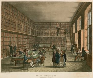 Kraliyet Enstitüsü, Albemarle Caddesi, Londra by Thomas Rowlandson