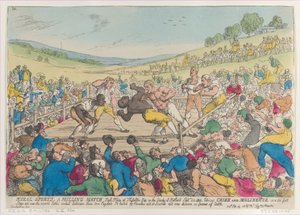 Kırsal Sporlar, Bir Değirmen Maçı, 29 Eylül 1811., 29 Eylül 1811. by Thomas Rowlandson