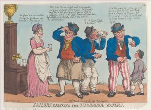 Tunbridge Sularını İçen Denizciler, 1 Mart 1815., 1 Mart 1815. by Thomas Rowlandson