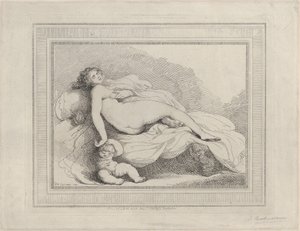 Uyuyan Venüs ve Aşk, 1799., 1799. by Thomas Rowlandson