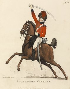 Southwark Süvari, c.1799 (renkli aquatint) by Thomas Rowlandson