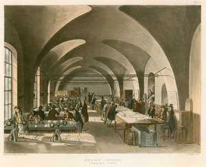 Pul Ofisi, Somerset House, Strand, Londra by Thomas Rowlandson
