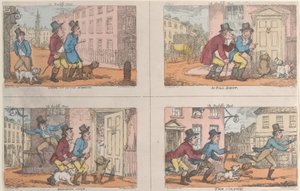 Mübaşirin Avı: Sabahları Dışarıya Çıkmak, Kokusuz Bir Şekilde, Örtüyü Kırmak ve Peşinde..., 1809. by Thomas Rowlandson