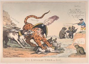 Körfezdeki Korsika Kaplanı!, 8 Temmuz 1808., 8 Temmuz 1808. by Thomas Rowlandson