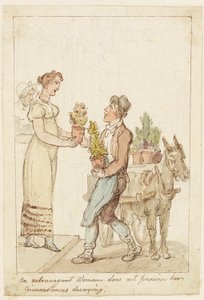 Savurgan Kadın İçinde Bulunduğu Koşulların Bozulduğunu Anlamaz by Thomas Rowlandson