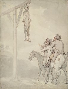 Gibbet (kalem ve mürekkep, kağıt üzerine suluboya ve kurşun kalem) by Thomas Rowlandson