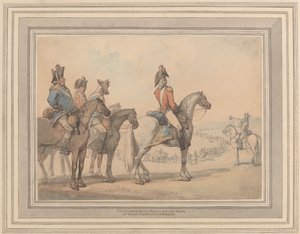 Muhafızlar, York Dükü'nün Fransa'daki Seferi için Yürüyüşte by Thomas Rowlandson