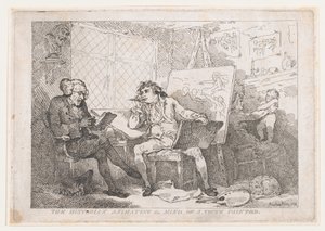 Genç Bir Ressamın Zihnini Canlandıran Tarihçi, 1784., 1784. by Thomas Rowlandson