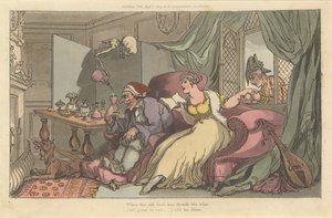 Bal Ayı İngiliz Ölüm Dansı, levha 13, 1 Ağustos 1814. by Thomas Rowlandson