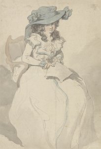 Aşk mektubu, c.1790 (kalem & mürekkep ve kağıt üzerine sulu boya) by Thomas Rowlandson
