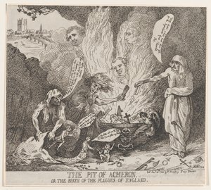 Acheron Çukuru veya İngiltere Vebalarının Doğuşu, 28 Ocak 1784., 28 Ocak 1784. by Thomas Rowlandson