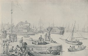 Rıhtım, Blackwall Rıhtımları, 1810, 1920 by Thomas Rowlandson
