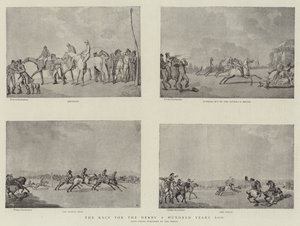 Yüz Yıl Önce Derbi Yarışı by Thomas Rowlandson