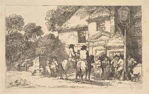 Üç At Nalı, Yol Kenarında Bir Han, 18 Aralık 1787. by Thomas Rowlandson