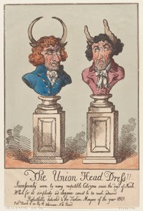 The Union Head Dress!!, 18 Mart 1801., 18 Mart 1801. by Thomas Rowlandson