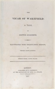 Başlık sayfası, The Vicar of Wakefield, 1817., 1817