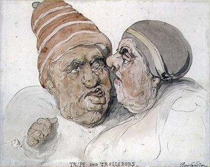 İşkembe ve Trollebobs (suluboya) by Thomas Rowlandson